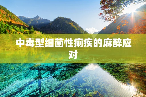 中毒型细菌性痢疾的麻醉应对
