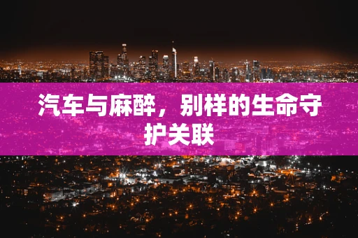 汽车与麻醉，别样的生命守护关联