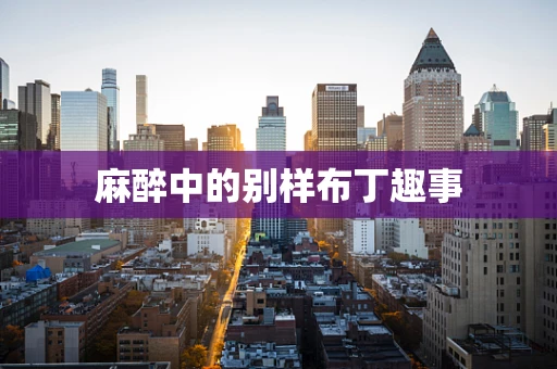麻醉中的别样布丁趣事