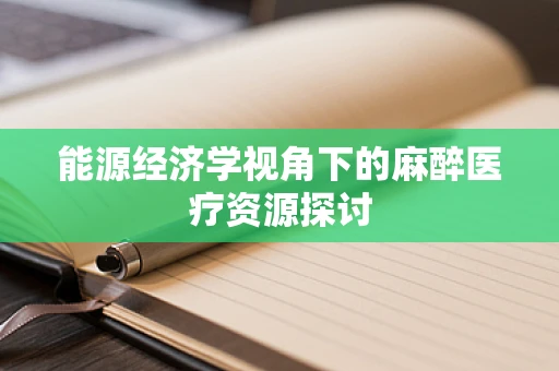 能源经济学视角下的麻醉医疗资源探讨