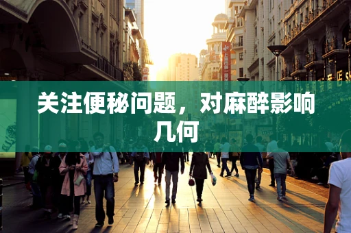 关注便秘问题，对麻醉影响几何