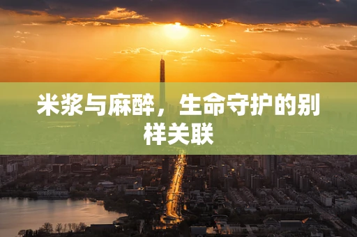 米浆与麻醉，生命守护的别样关联