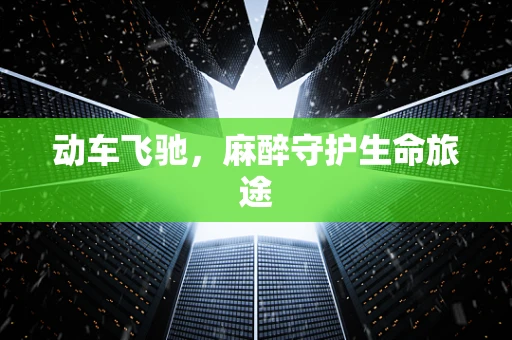 动车飞驰，麻醉守护生命旅途