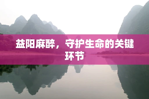 益阳麻醉，守护生命的关键环节