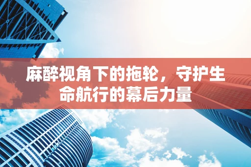麻醉视角下的拖轮，守护生命航行的幕后力量