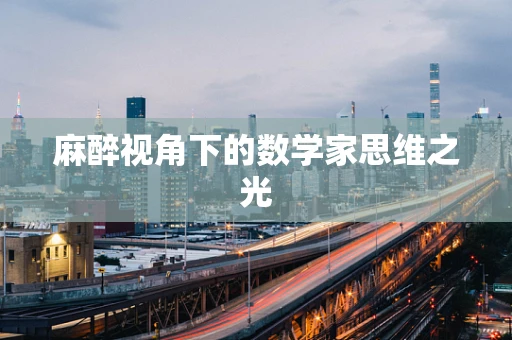 麻醉视角下的数学家思维之光