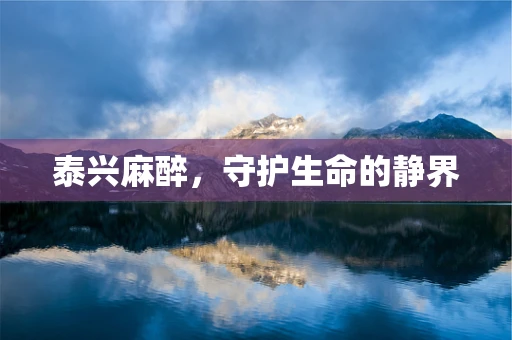 泰兴麻醉，守护生命的静界