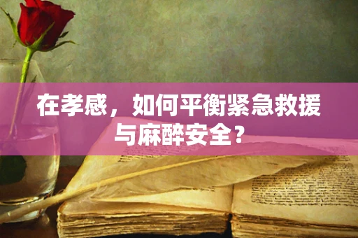 在孝感，如何平衡紧急救援与麻醉安全？