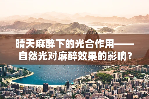 晴天麻醉下的光合作用——自然光对麻醉效果的影响？