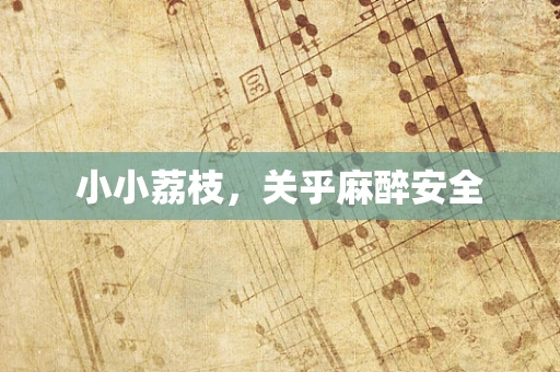 小小荔枝，关乎麻醉安全