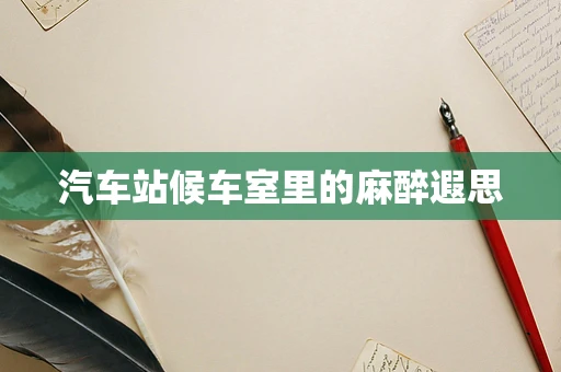 汽车站候车室里的麻醉遐思