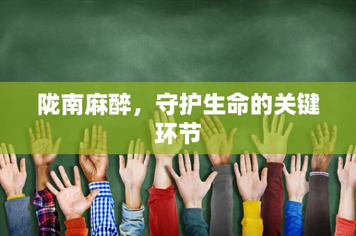 陇南麻醉，守护生命的关键环节
