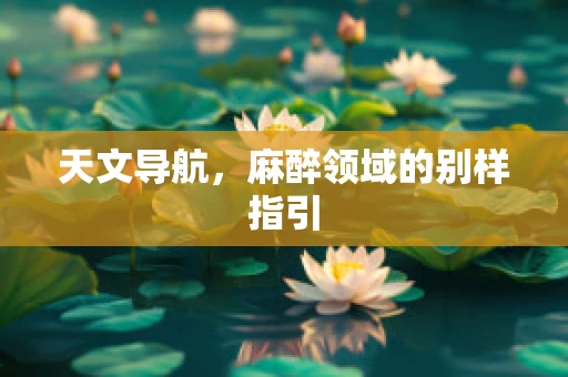 天文导航，麻醉领域的别样指引
