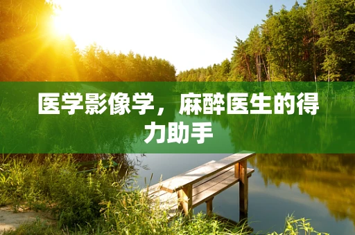医学影像学，麻醉医生的得力助手