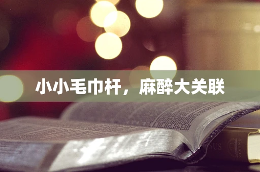 小小毛巾杆，麻醉大关联