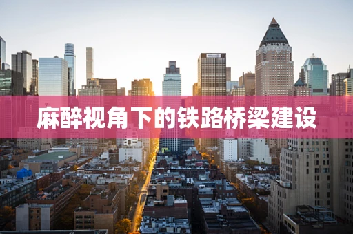 麻醉视角下的铁路桥梁建设