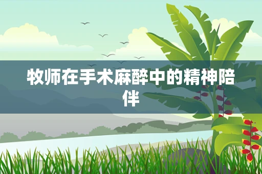 牧师在手术麻醉中的精神陪伴