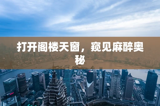 打开阁楼天窗，窥见麻醉奥秘