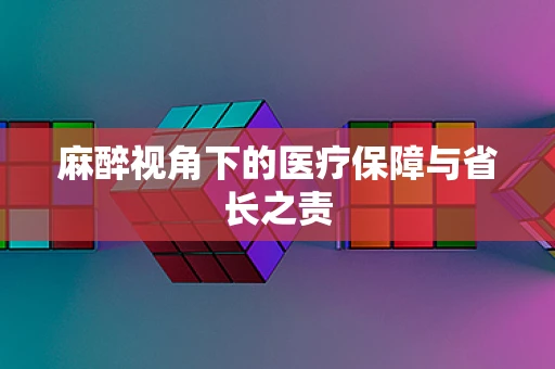 麻醉视角下的医疗保障与省长之责