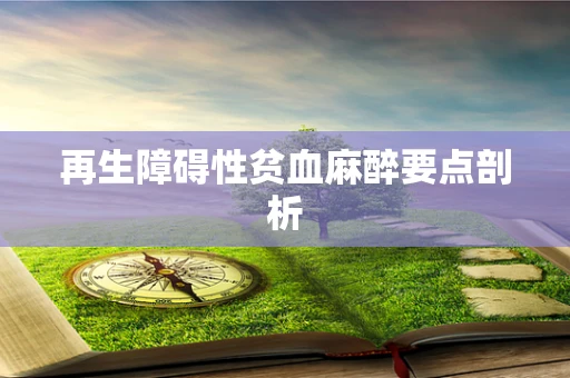 再生障碍性贫血麻醉要点剖析