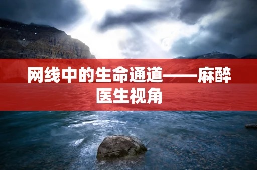 网线中的生命通道——麻醉医生视角