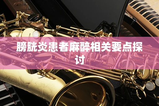 膀胱炎患者麻醉相关要点探讨