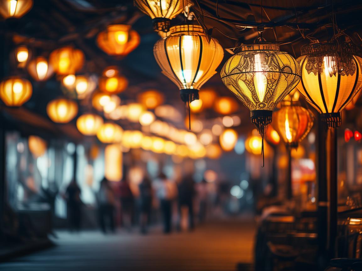 夜市街灯笼下的麻醉遐思