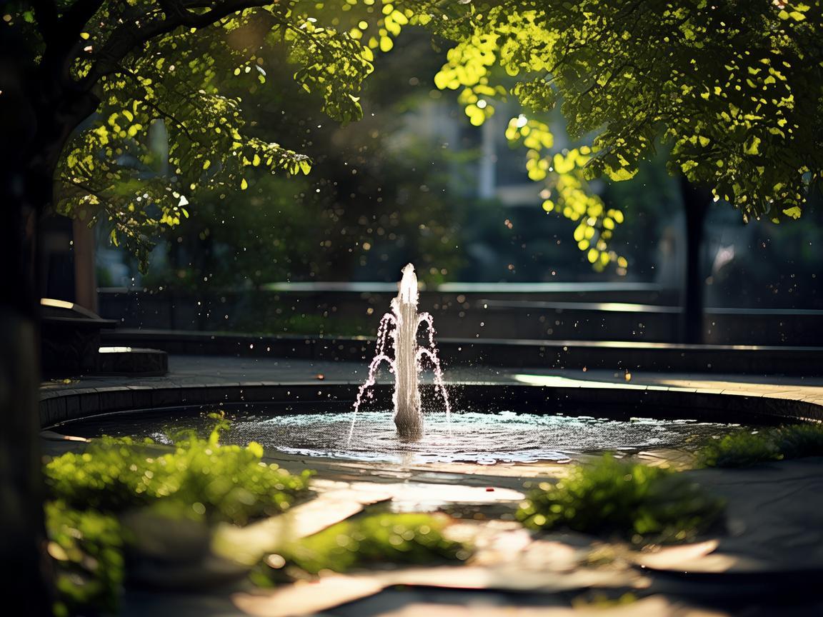 广场喷泉旁的麻醉遐思